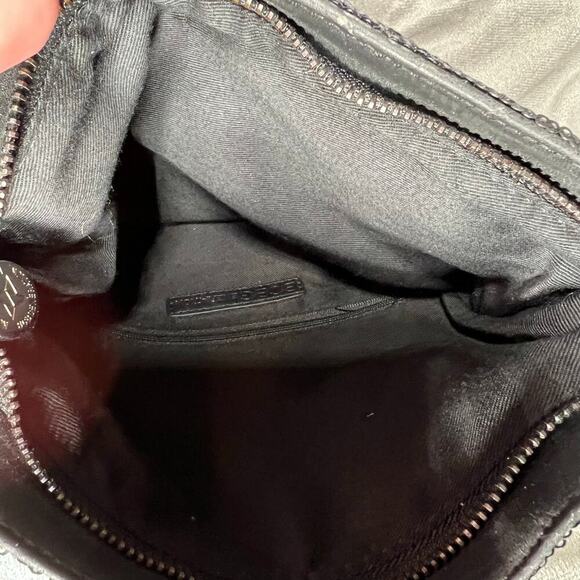 BCBGeneration Black and Silver Sequin Fold Over Clutch Zippered Closure - Picture 10 of 11